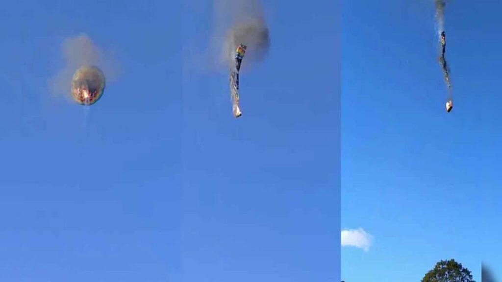 आसमान में आग का गोला बना हॉट एअर बैलून, 8 की मौत, देखें VIDEO